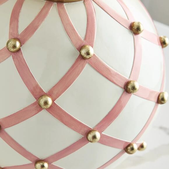 Mackenzie-Childs Rosy Tabletop Finial, 32" Pink and White NEW - Picture 3 of 4